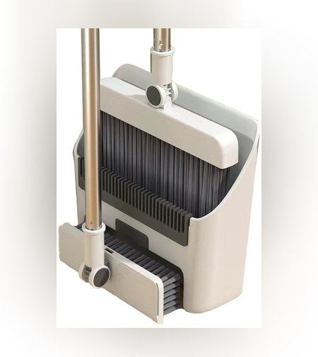 Matura Perie si Faras cu Coada Flippy, Set 3in1, cu Dinti de Pieptene pentru Curatare Matura, rotativ, pliabil, detasabil, Otel inoxidabil si Polipropilena, Alb