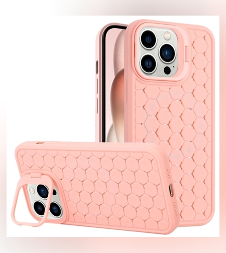 Husa de Protectie TPU, Flippy, pentru Apple iPhone 14 Pro Max, 3D Cube, cu Inel, Protectie Camera, Antisoc, Antizgariere, Antialunecare, Acoperire Completa, Roz