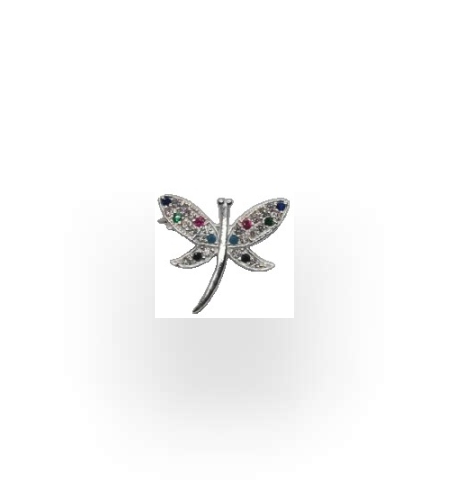 Brosa din Argint 925 Libelula cu Zirconii