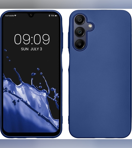 Husa de Protectie Matte TPU, Flippy, pentru Samsung Galaxy A15, Protectie Camera, Antisoc, Antizgariere, Antialunecare, Acoperire Completa, Albastru