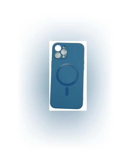 Husa protectie Flippy compatibila cu Apple iPhone 12 Pro Max Mag Safe Silicone Albastru