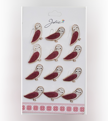 Set 12 Brose Martisor pentru Copii Bufnita Aurie