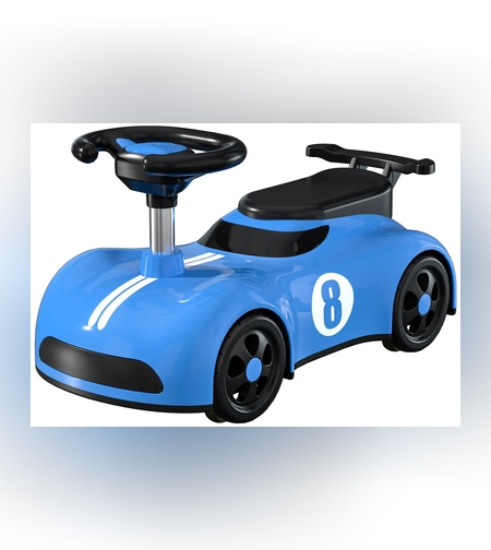 Masina pentru Copii, Flippy, 1-3 ani, Impingere, Bluetooth, Muzica, din ABS, 4 Roti, Inaltime Sezut 22 cm, Albastru