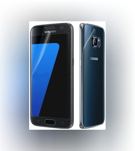 Folie Plastic Samsung Galaxy S7 Edge Fata-Spate Transparent