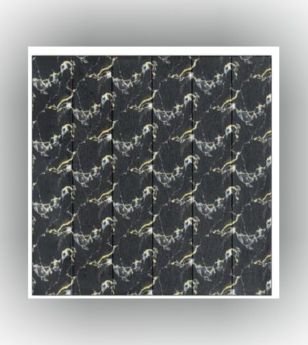 Set 10 Placi Tapet 3D, Flippy, 70 x 70 cm, Grosime 3 mm, din Rasina, Tip Placi de Lemn, Suprafata Acoperita 4.9 mp, Negru