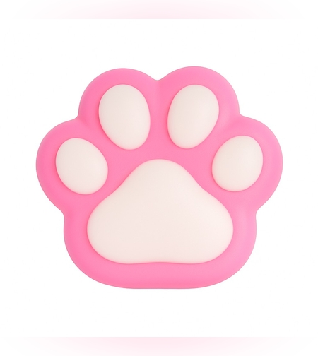 Jucarie Antistres Squishy, Flippy, Revenire Lenta, Model Labuta de Pisica, Squishy, BIG 12.5 x 10.5 cm, 220 g, Model 11, Roz Alb