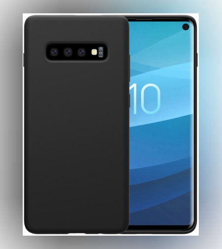 Husa protectie compatibila cu Samsung S10 Liquid Silicone Case Negru
