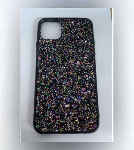 Husa de protectie pentru pentru Apple iPhone 11 Pro Max Sparkling Glitter TPU Negru