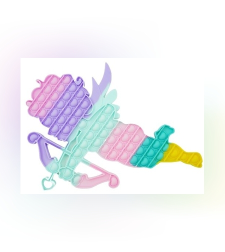 Jucarie antistres din silicon, Flippy, Pop It Now and Flip It, Cupidon, Multicolor, V1