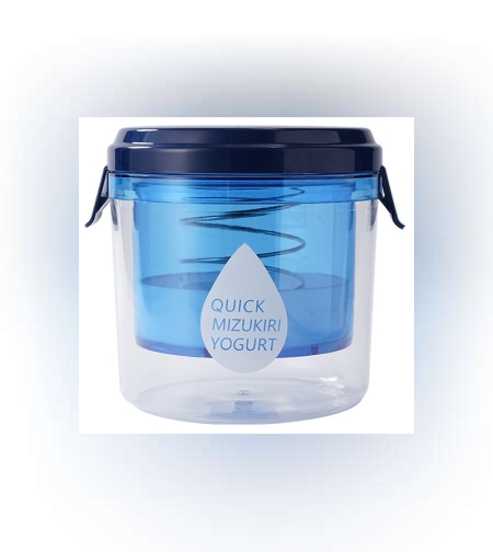 Kit Presa Pentru Branza, Flippy, Filtru de Iaurt, Strecuratoare de Iaurt Grecesc, Filtru de Lapte, 15x14x15 cm, Albastru