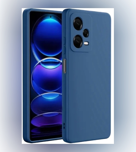 Husa de Protectie, Flippy, pentru Xiaomi Redmi Note 12 Pro 5G, Liquid Silicone, cu Microfibra pe Interior, Protectie Antisoc, Compatibil Incarcare Wireless, Albastru