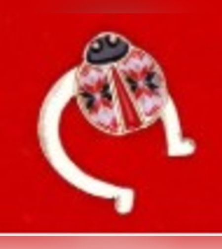 Martisor Brosa Mica in Cutie, Dimensiune Brosa 2.5-3 cm, Material Metal, Model Potcoava cu Buburuza Traditionala