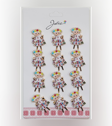 Set 12 Brose Martisor Primavara Fata Traditionala cu Coronita