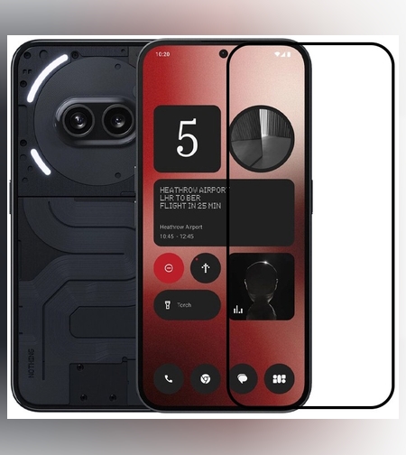 Folie Sticla Securizata, Flippy, Compatibila cu Nothing Phone 2a, Full Glue, Margini Negre, Transparent