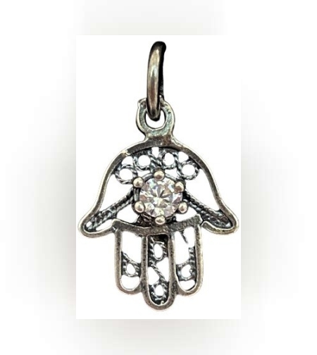 Pandantiv, Jolie Silver, Argint 925, Model Hamza Filigran, 0.9 g, 15x10 mm