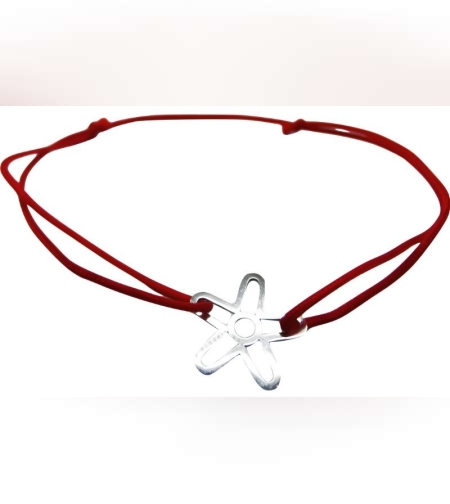 Bratara Snur Reglabil, Argint 925, Floare Contur, Jolie Silver, 0.3 g, 1.5 cm x 1.5 cm