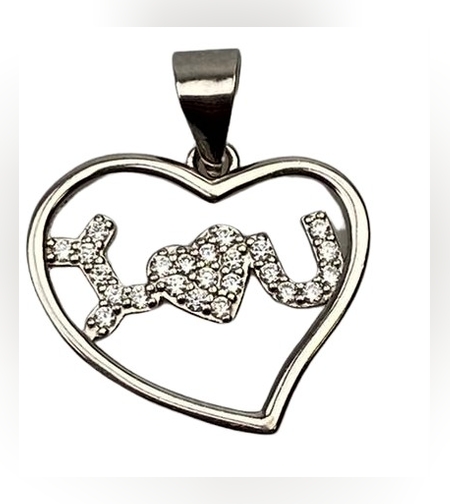 Pandantiv Argint 925 Inima I love u