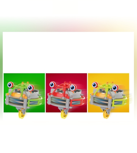 Jucarie circuit pentru copii, Flippy, Broscuta pe monociclu, Verde