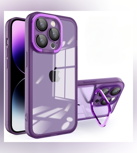 Husa protectie Flippy pentru Samsung A03S (164) Electroplated cu  suport pentru camera, 1.5 mm grosime, protectie camera, Mov