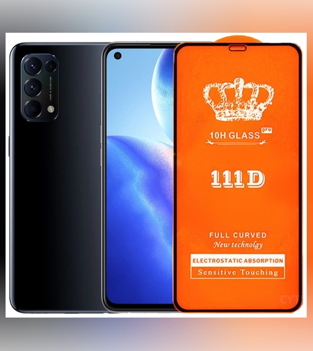 Folie Securizata pentru Oppo Reno 5, 5G, Flippy, Sticla de Protectie Compatibila cu Oppo Reno 5, 5G, Full Cover 111D, 10H GLASS, Margini Negre, Transparenta