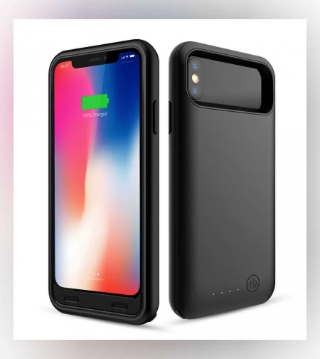 Acumulator extern iFans Battery Case 4000 mAh pentru Apple iPhone X, Negru