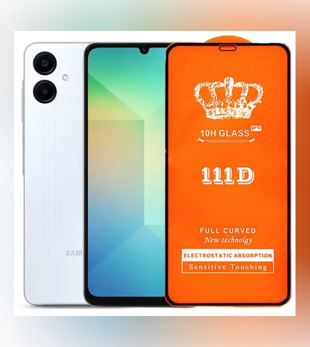 Folie Securizata pentru Samsung Galaxy A06, Flippy, Sticla de Protectie Compatibila cu Samsung Galaxy A06, Full Cover Series 111D, 10H GLASS, Margini Negre, Transparent