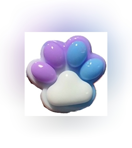 Jucarie Antistres Squishy, Flippy, cu Revenire Lenta, Squeeze Pinch Family, Model Cat Paw, 12.5x10.5 cm, 220g, Ambalaj Transparent, Model 2, Multicolor