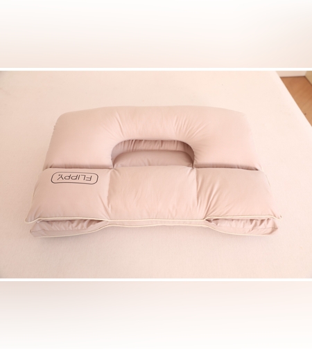 Perna Ortopedica 3 in 1, Flippy, Strat Dublu, Protectie Cervicala, pentru Adulti, 45 x 70 cm, Gri