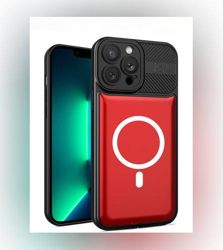 Husa Urban Armor pentru Samsung Galaxy A24 4G, Flippy, Suport Auto Magnetic, Protectie Antisoc, Rosu