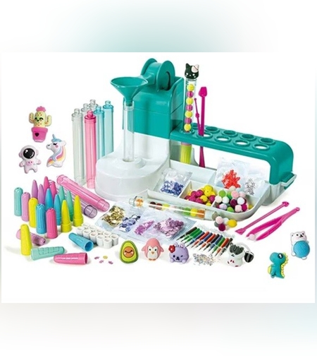 Set de Creatie, Flippy, Stiloul Magic, +6 Ani, peste 50 de Accesorii, Laborator de Creatie Pixuri, 34 x 31 x 8 cm, Multicolor