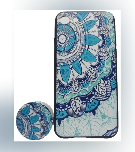 Husa Apple iPhone XS Max Multicolor Model Frunza Popsocket inclus