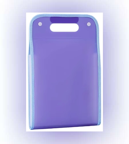 Suport Vertical pentru Hartii A4, Flippy, Suport Portabil pentru Hartie A4 cu Maner, PP, pentru Depozitare Hartii si Documente, 37x24.3 cm, Mov