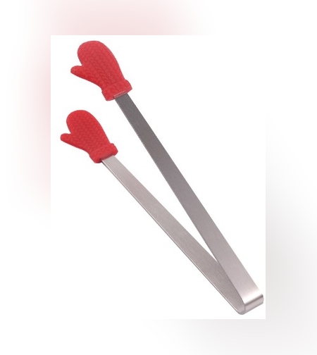 Cleste Creativ pentru Mancare, Flippy, Model Manusi din Silicon, 14.5x3 cm, Rezistent la Temperaturi Inalte si Coroziune, Rosu