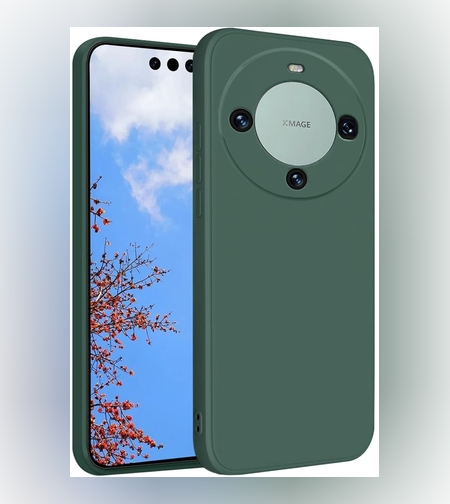 Husa de Protectie, Flippy, pentru Huawei Mate 60 Pro, Liquid Silicone, cu Microfibra pe Interior, Protectie Antisoc, Compatibil Incarcare Wireless, Verde
