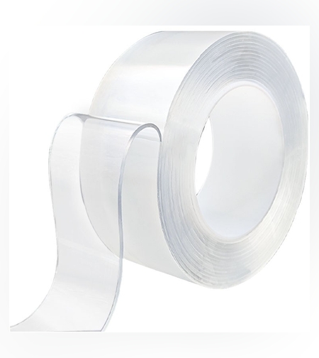 Banda Dublu Adeziva, Flippy, Transparenta, Rezistenta la Apa, Reutilizabila, Tehnologie Nano, 30mm x 1mm x 5m, Fara Urme