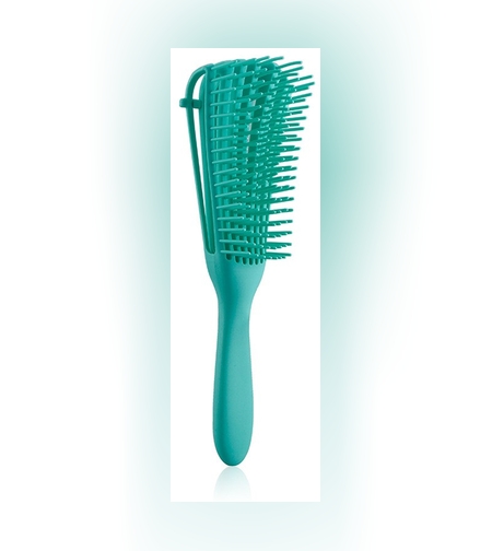 Perie Flexibila, Flippy, pentru Descurcat Par Cret/Umed si Uscat, 8 Brate Mobile, din TPE, 24.5 x 4.5 x 2 cm, Verde