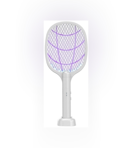 Lampa Electrica Impotriva Tantarilor, Flippy, 42.5 x 18 x 7.5 cm, Reincarcabila cu Cablu USB Inclus, Plasa din Aluminum, Alb