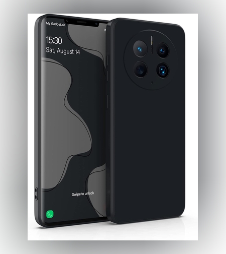 Husa de Protectie, Flippy, pentru Huawei Mate 50 Pro, Liquid Silicone, cu Microfibra pe Interior, Protectie Antisoc, Compatibil Incarcare Wireless, Negru