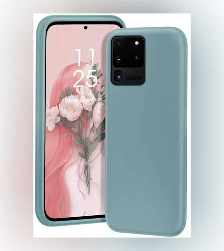 Husa protectie Flippy compatibila cu Samsung S20 Ultra Liquid Silicone Case Verde