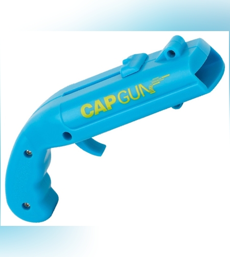 Deschizator de sticle, Flippy, Model Pistol, Plastic, ABS, pentru Dopuri Metalice, 13 x 6 x 3.7 cm, Albastru