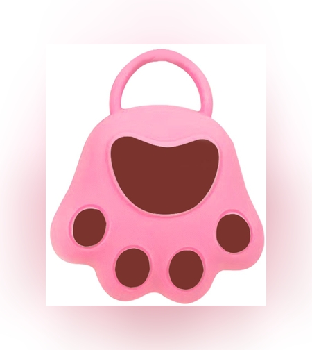 Perie pentru Masajul Scalpului, Perie pentru Sampon, Labuță de Pisică, Dimensiune 7x8 cm, Curatarea si Mentinerea Curata a Parului, Roz