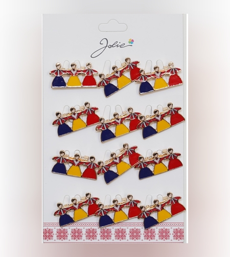 Set 12 Brose Martisor Primavara 3 Fete Tricolor Joaca Hora