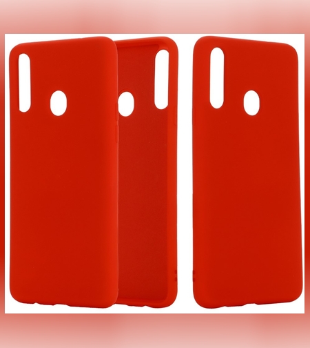 Husa protectie compatibila cu Samsung A20E Liquid Silicone Case Rosu