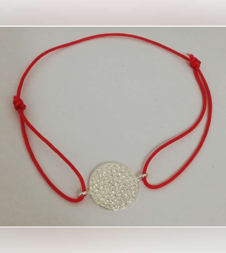 Bratara cu nod dublu din Argint 925, model Banut cu pietre