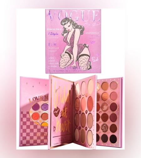 Paleta de Farduri Kevin&Coco, 72 culori, Stil Carte, 3 Straturi, Pudra Compacta, Clasic, Fara Sulfati, 14 x 14 cm, 80 g, multicolor