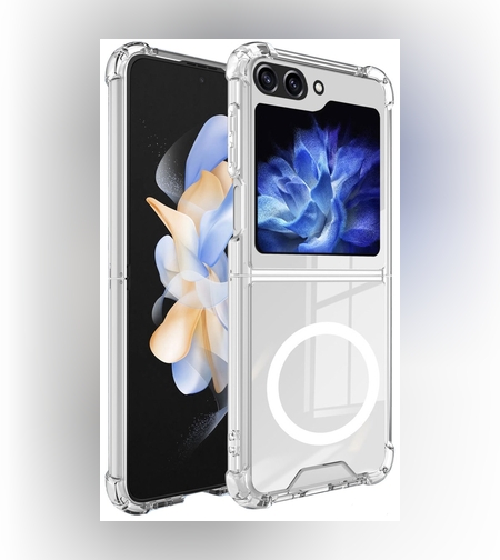 Husa pentru Samsung Galaxy Z FLIP6, Flippy, Husa de Protectie cu Anti-Shock, Tehnologie MagSafe Magnetic, Design Ultra Subtire, Anti alunecare, TPU Acrilic, Transparent