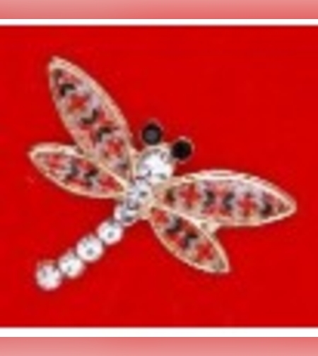 Martisor Brosa Mica in Cutie, Dimensiune Brosa 2.5-3 cm, Material Metal, Model Libelula Traditionala