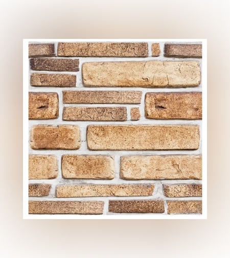 Set 10 Placi Tapet 3D, Flippy, 30 x 30 cm, din PVC, Tip Piatra, Suprafata acoperita 0.9 mp, Autoadeziv, Bej
