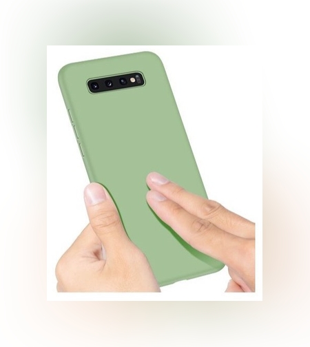 Husa protectie Flippy compatibila cu Samsung Galaxy S10 E Liquid Silicone Case Verde inchis