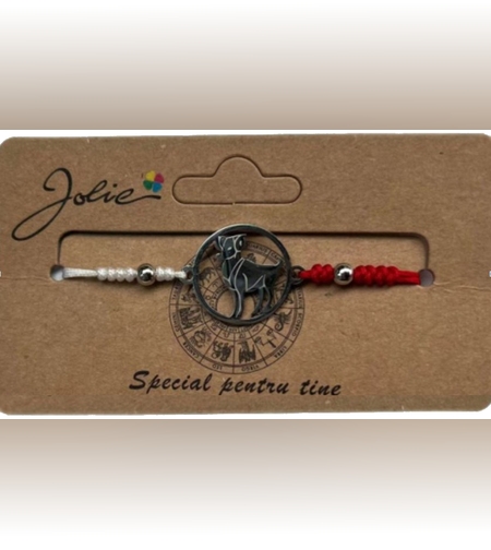 Martisor bratara zodiac, Jolie, 5x9 cm, Berbec